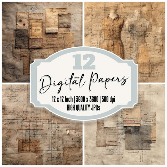 Pattern Paper Stitch Digital Paper Pack (DDD002949)