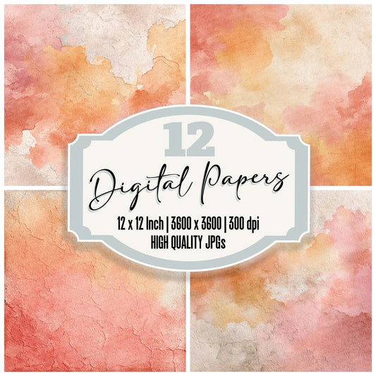 Peach Cream Fade Digital Paper Pack (DDD002953)