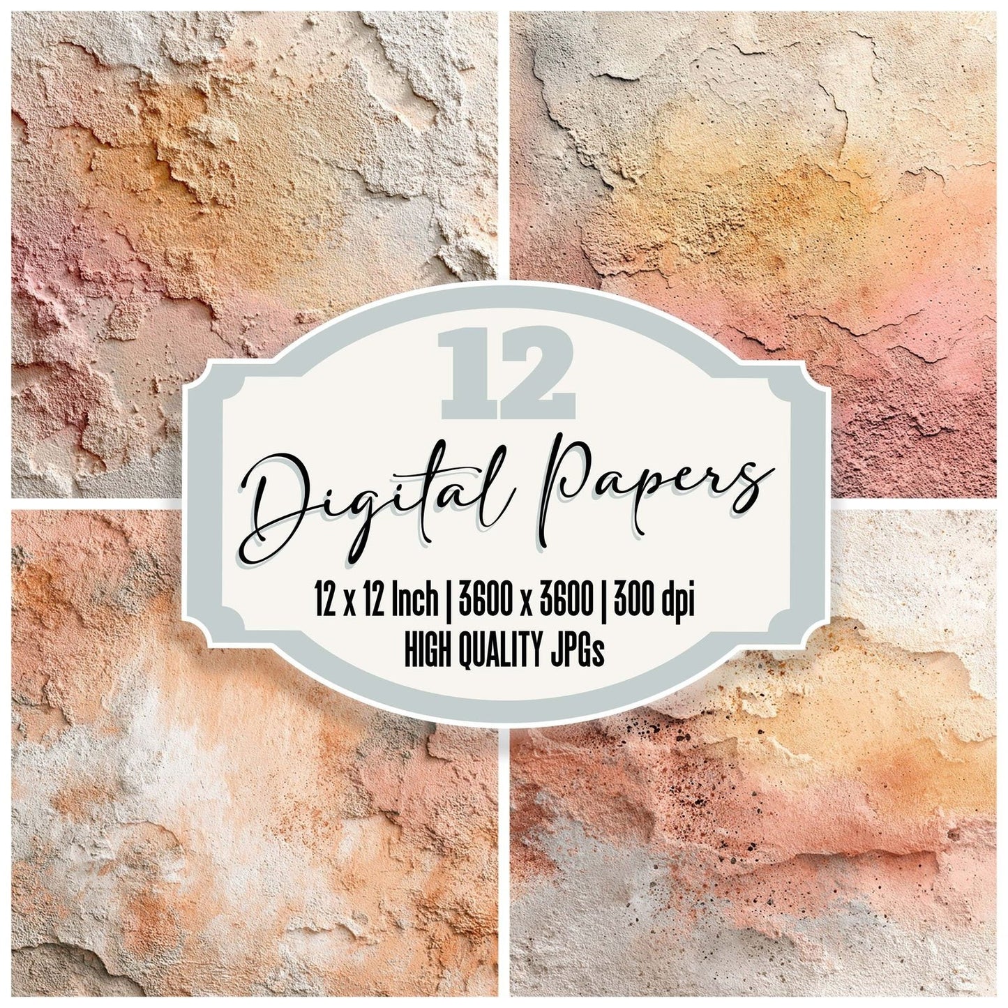 Peach Subtle Glow Digital Paper Pack (DDD002960)