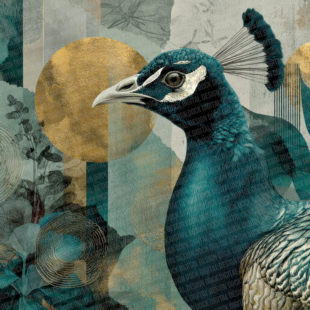Peafowl Jewel Moodboard Digital Paper Pack (DDD002965)