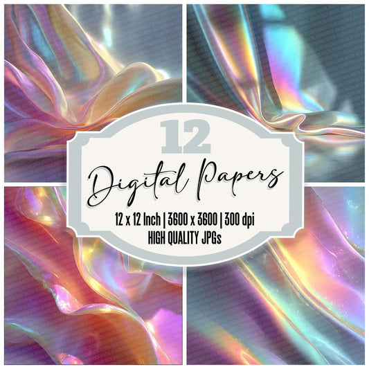 Pearl Iridescent Abstract Digital Paper Pack (DDD002968)