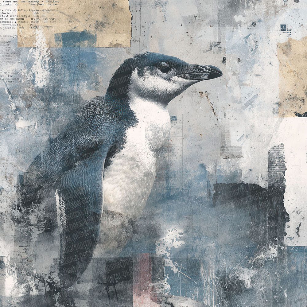 Penguin Ice Moodboard Digital Paper Pack (DDD002971)