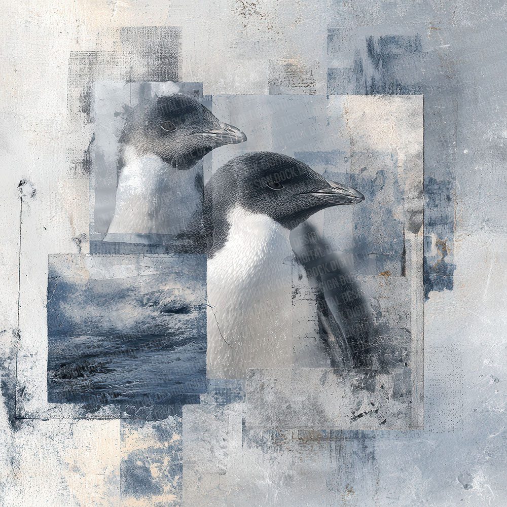Penguin Ice Moodboard Digital Paper Pack (DDD002971)