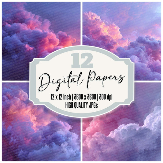 Pink Lavender Smoke Digital Paper Pack (DDD003004)