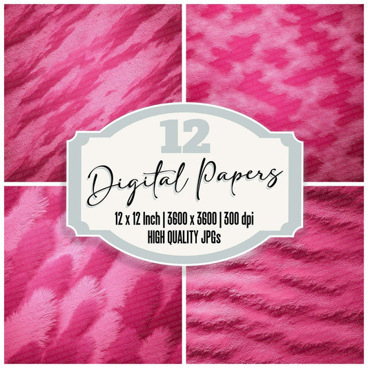Pink Textured Sheen Digital Paper Pack (DDD003008)