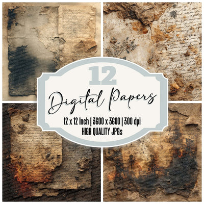 Plague Parchment Dark Digital Paper Pack (DDD003015)