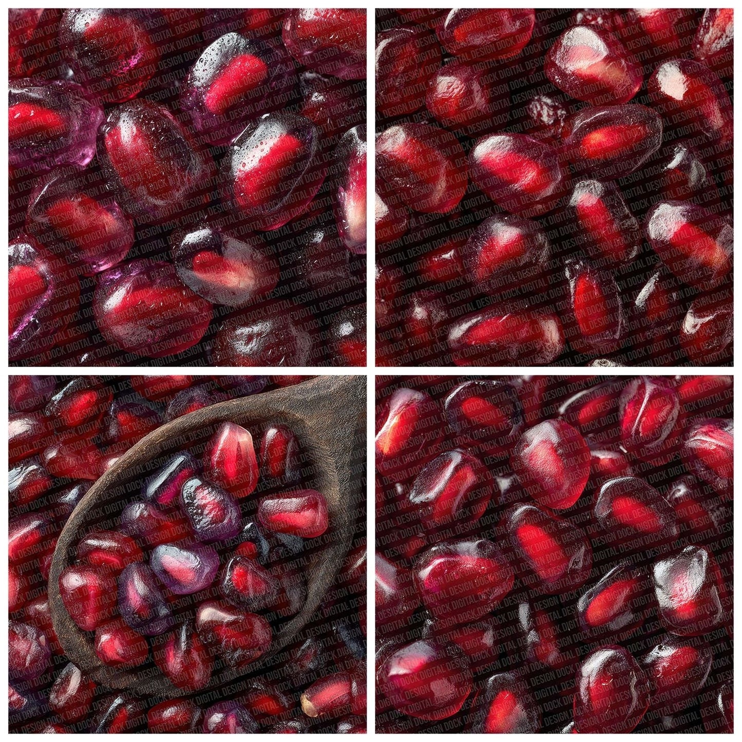 Pomegranate Seed Overhead Fill Digital Paper Pack (DDD003041)