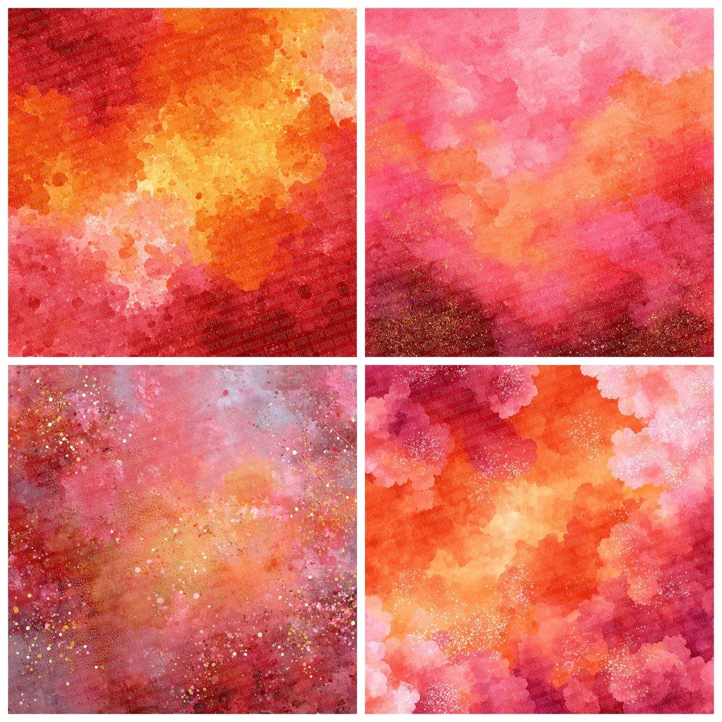 Poppy Apricot Heat Digital Paper Pack (DDD003047)
