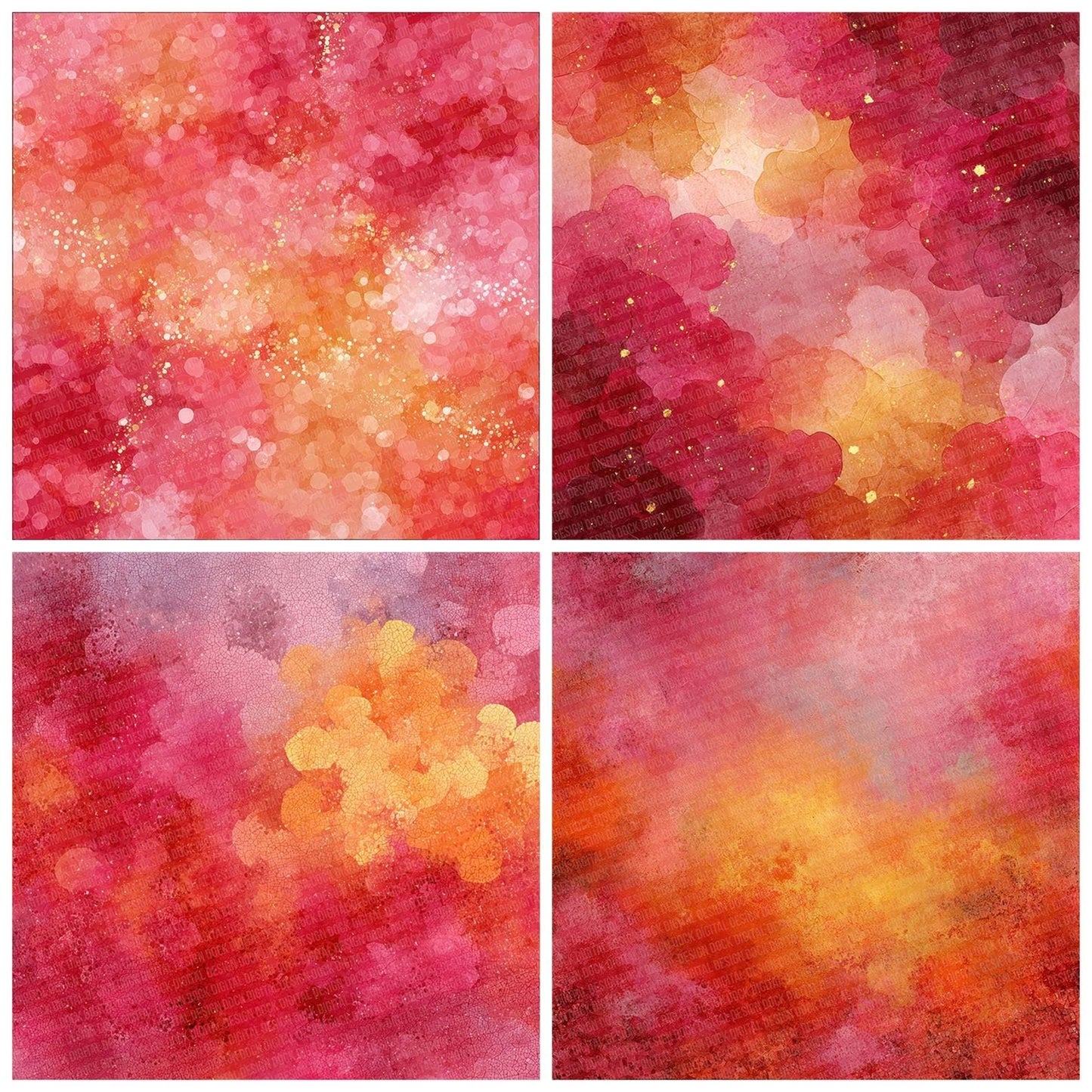 Poppy Apricot Heat Digital Paper Pack (DDD003047)
