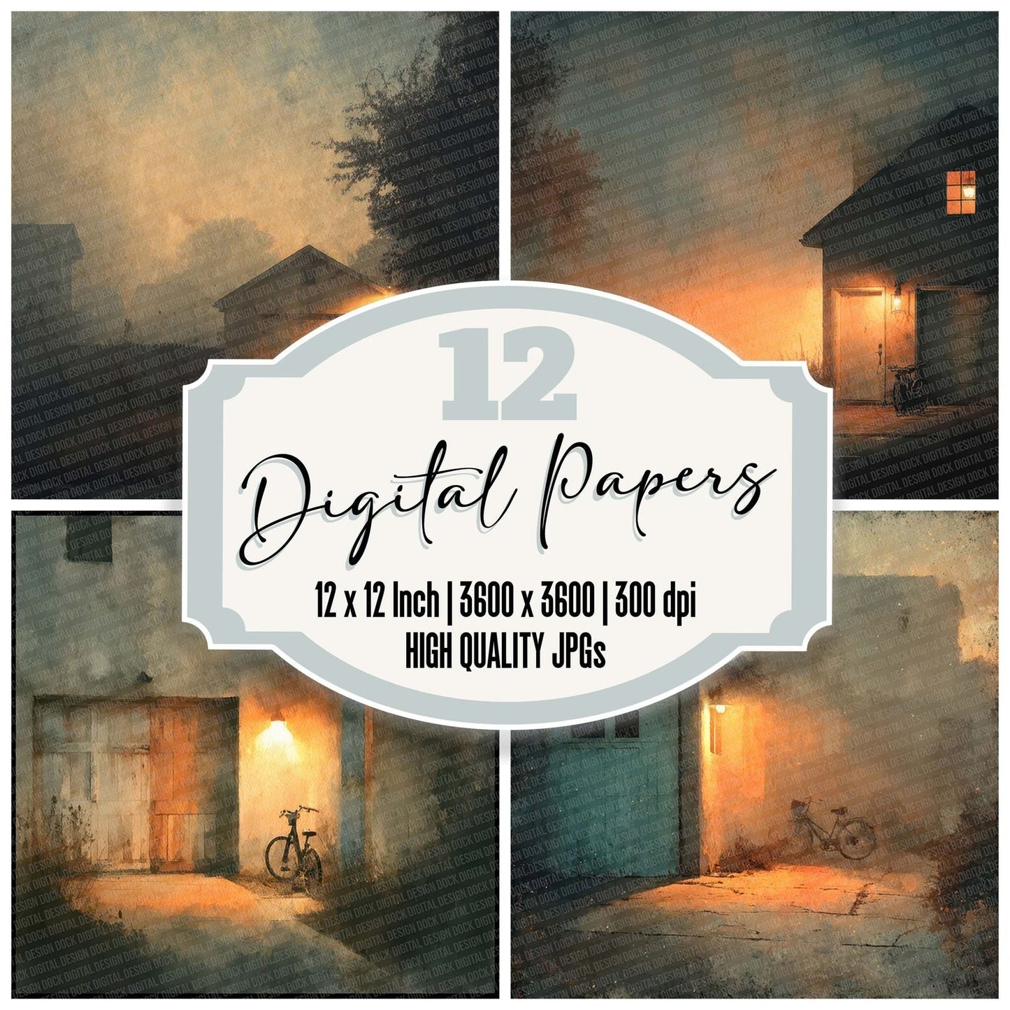 Porchlight Garage Fade Digital Paper Pack (DDD003051)