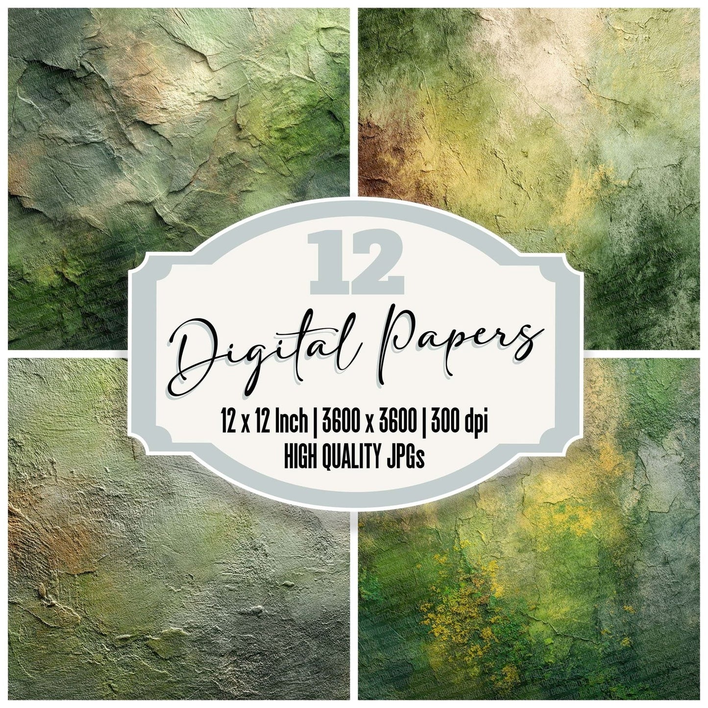 Pressed Leaf Sage Digital Paper Pack (DDD003070)