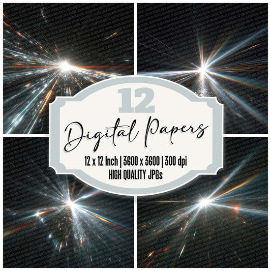 Prism Burst Streak Digital Paper Pack (DDD003074)