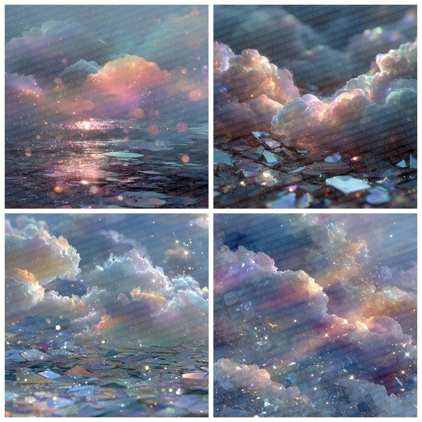 Prism Dream Cloud Digital Paper Pack (DDD003075)