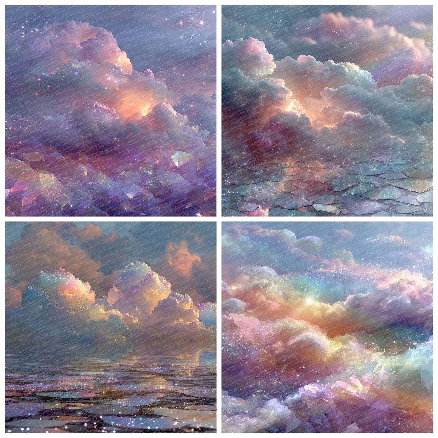 Prism Dream Cloud Digital Paper Pack (DDD003075)