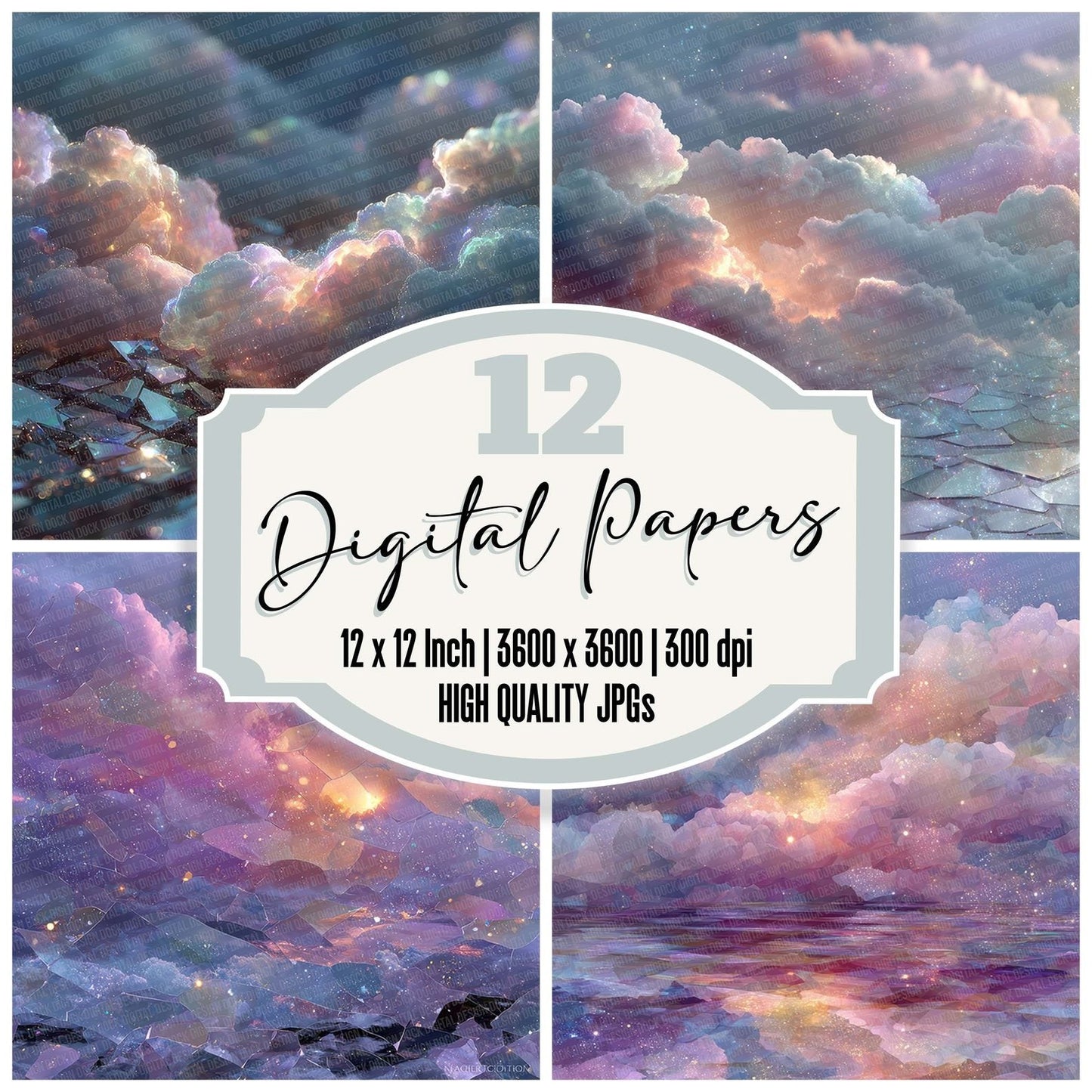 Prism Dream Cloud Digital Paper Pack (DDD003075)