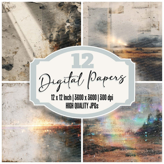 Prism Drop Text Digital Paper Pack (DDD003076)