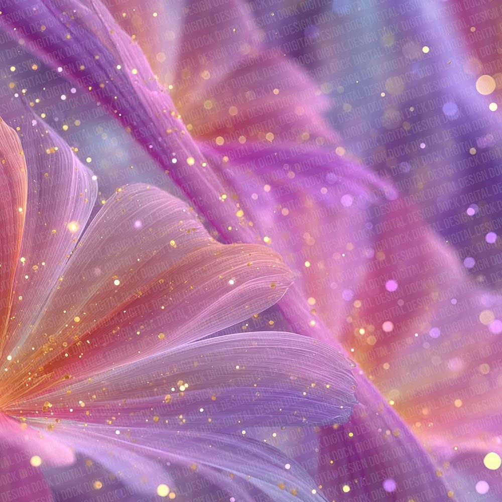 Prism Petal Rainbow Floral Fusion Digital Paper Pack (DDD007709)