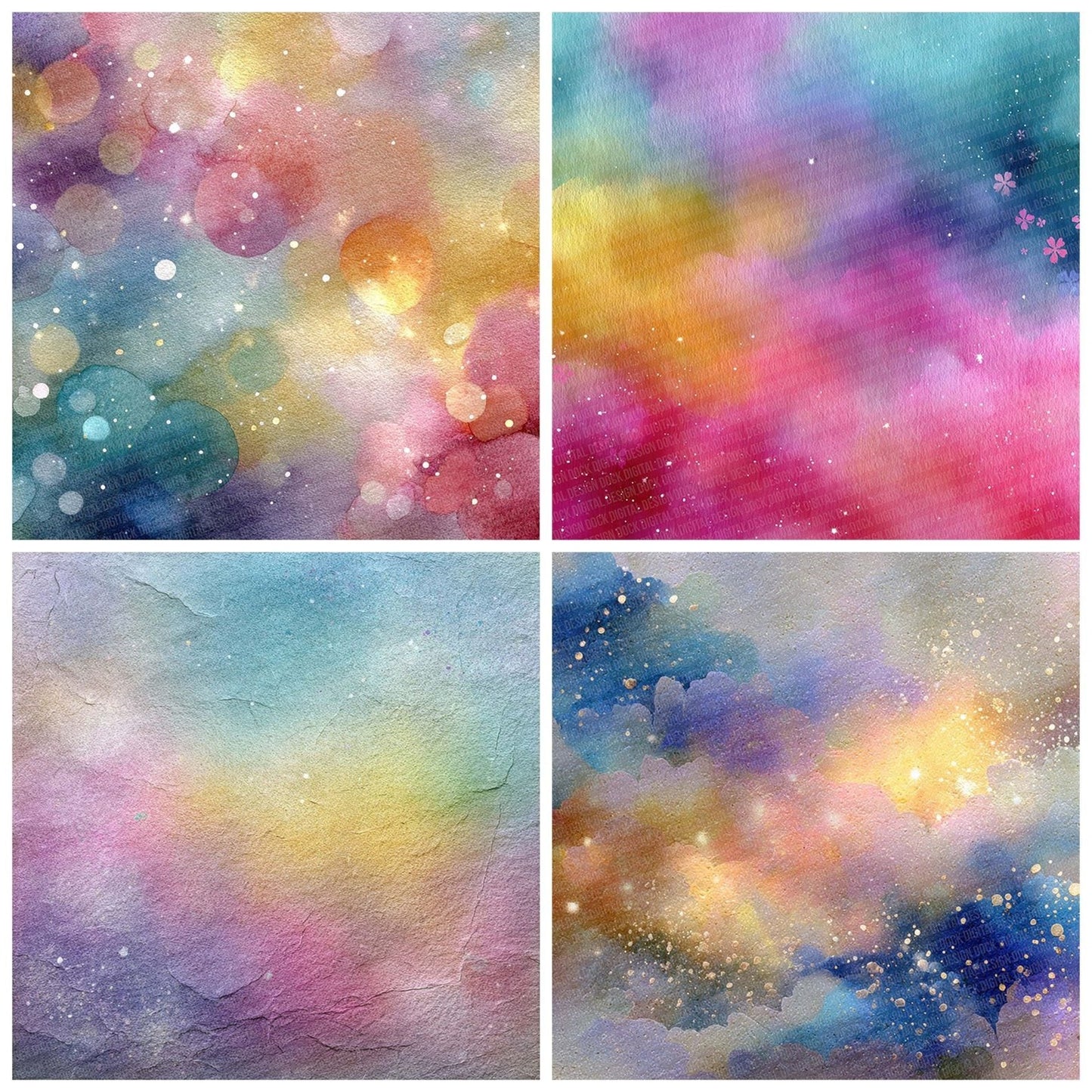 Prismatic Light Watercolour Wash Digital Paper Pack (DDD003080)