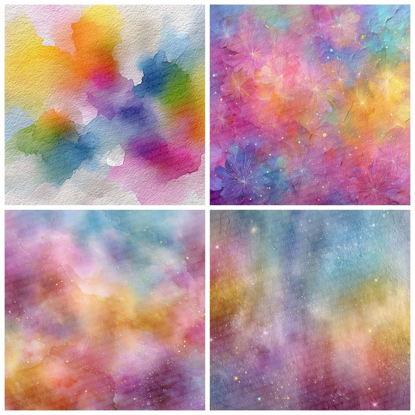 Prismatic Light Watercolour Wash Digital Paper Pack (DDD003080)