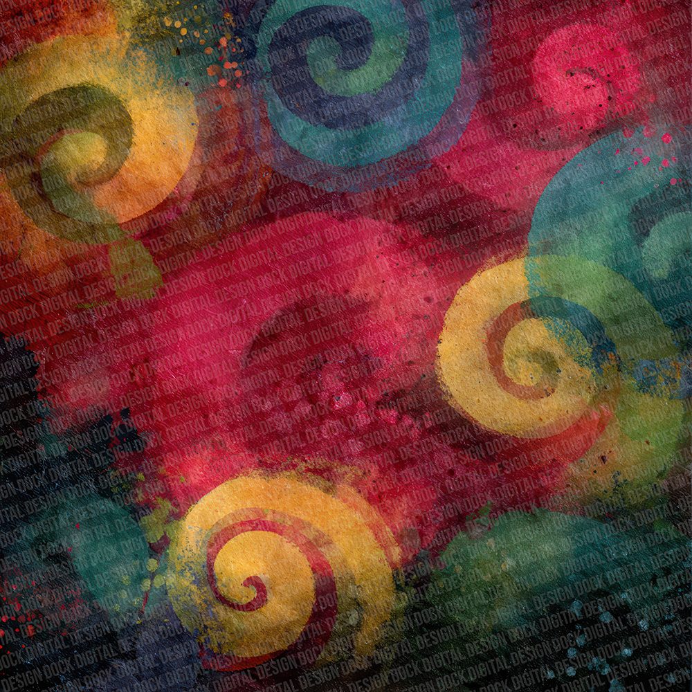Psychedelic Camo Swirl Digital Paper Pack (DDD003086)