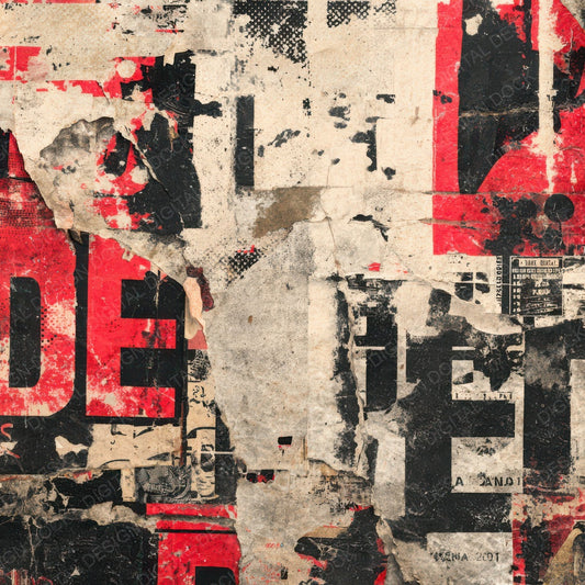 Punk Poster Rip Wall Digital Paper Pack (DDD008201)