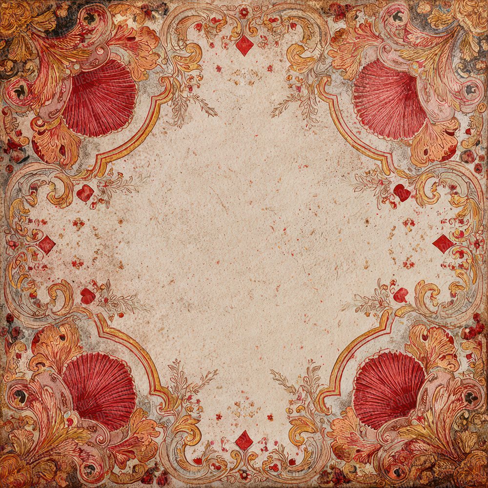 Queen Hearts Background Digital Paper Pack (DDD003109)