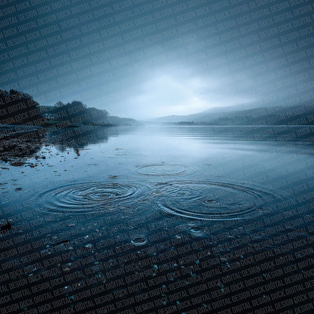 Rain Lake Ripples Digital Paper Pack (DDD003122)