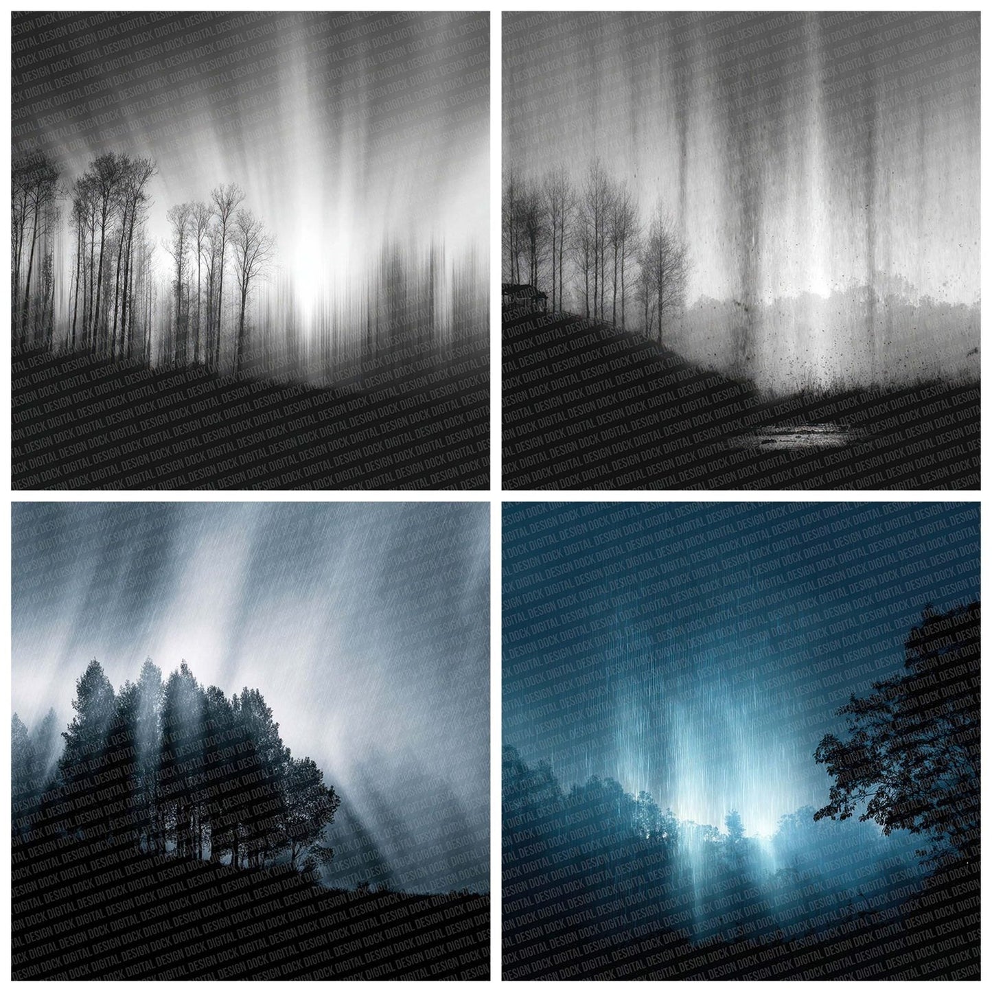 Rain Treeline Mist Digital Paper Pack (DDD003126)