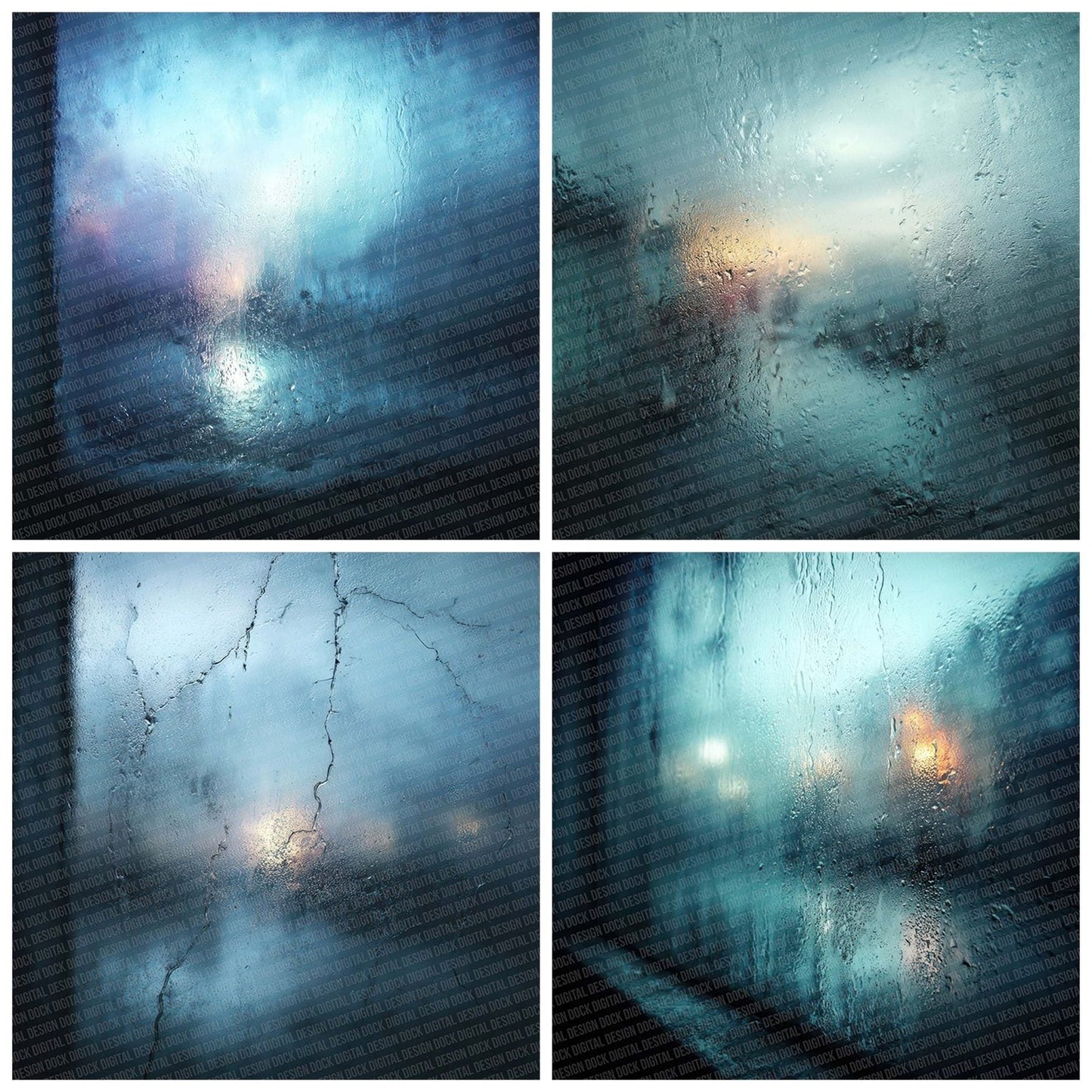 Rain Window Blur Digital Paper Pack (DDD003128)