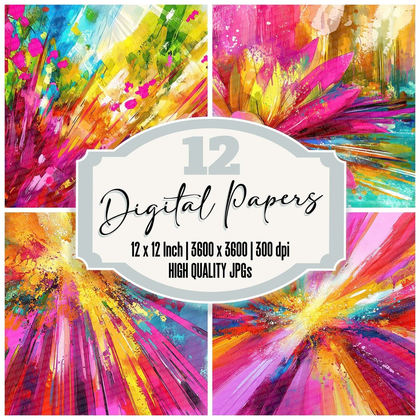 Rainbow Brush Blast Digital Paper Pack (DDD003132)