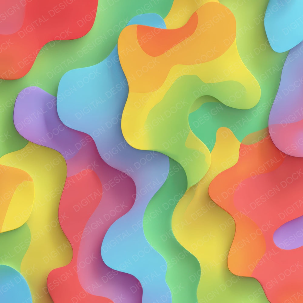 Rainbow Camo Pattern Digital Paper Pack (DDD008379)