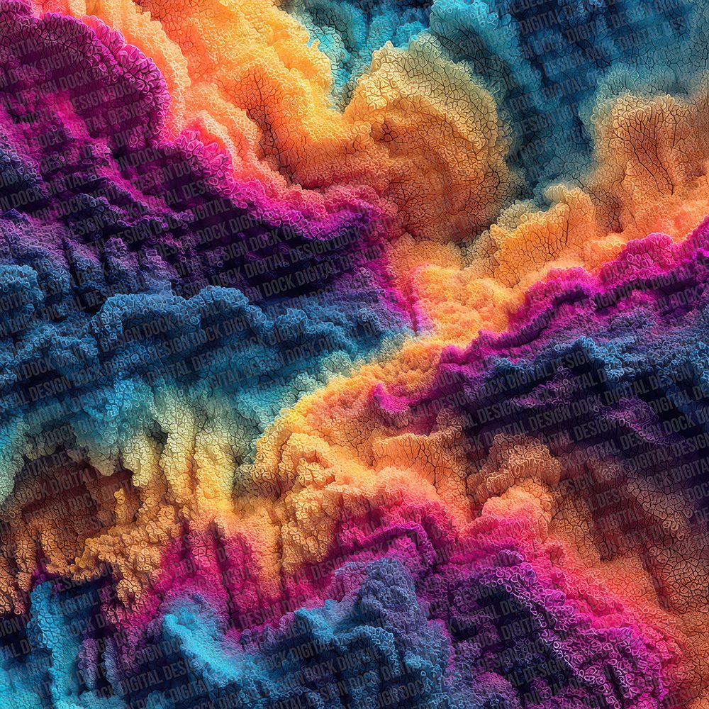 Rainbow Coral Puff Digital Paper Pack (DDD003135)