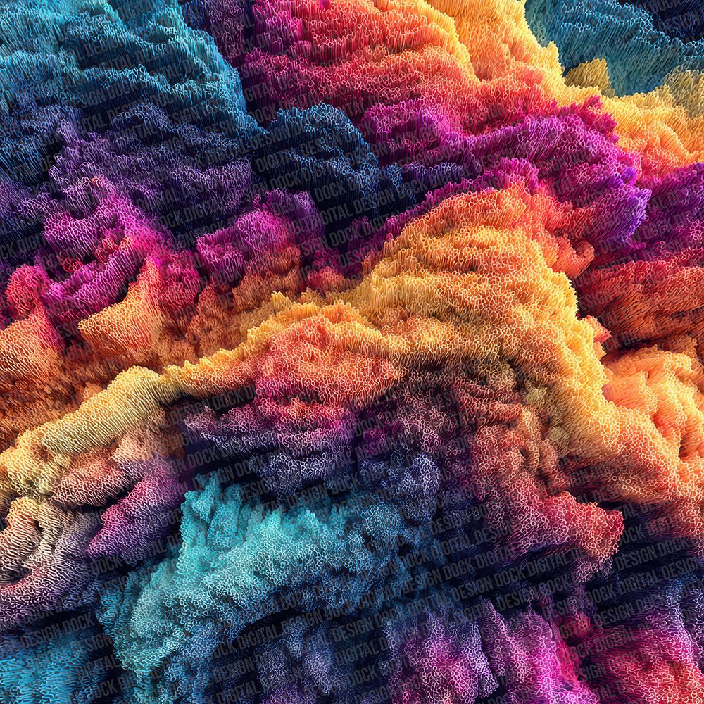 Rainbow Coral Puff Digital Paper Pack (DDD003135)