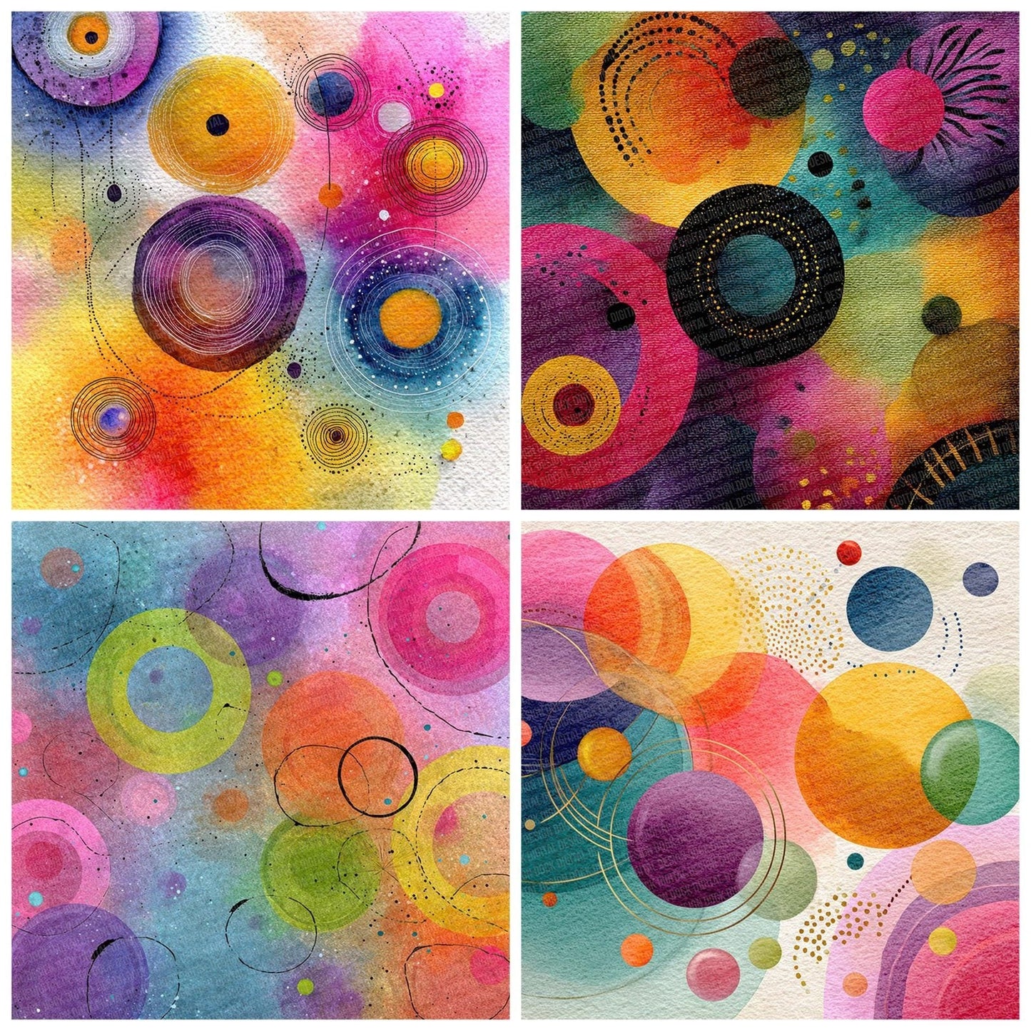 Rainbow Doodle Wash Digital Paper Pack (DDD003137)