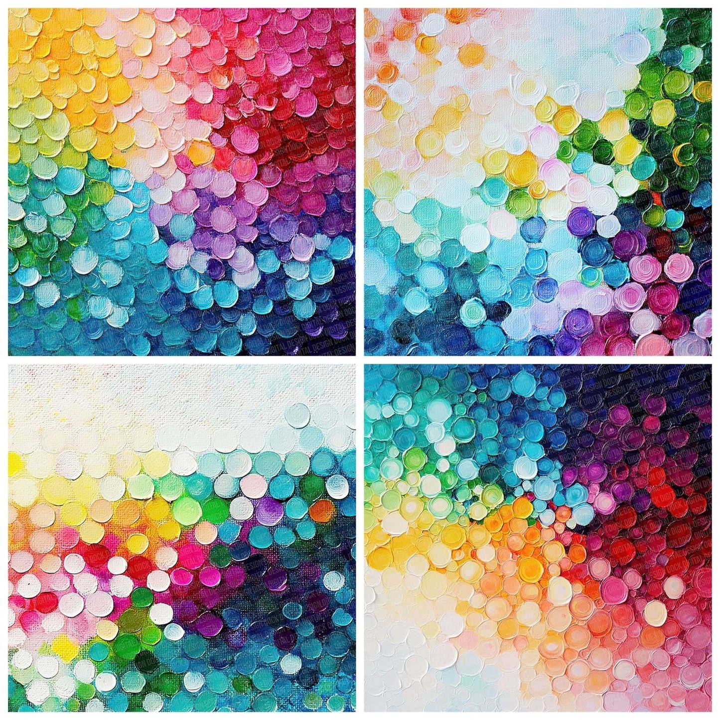 Rainbow Dot Blur Digital Paper Pack (DDD003138)