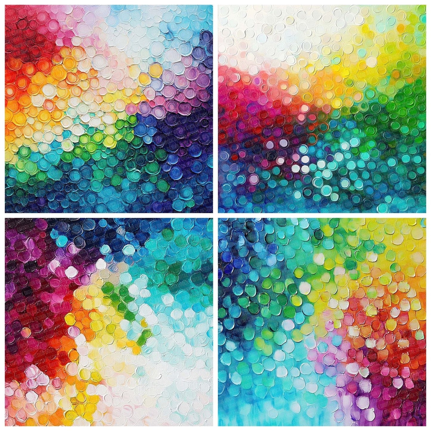 Rainbow Dot Blur Digital Paper Pack (DDD003138)