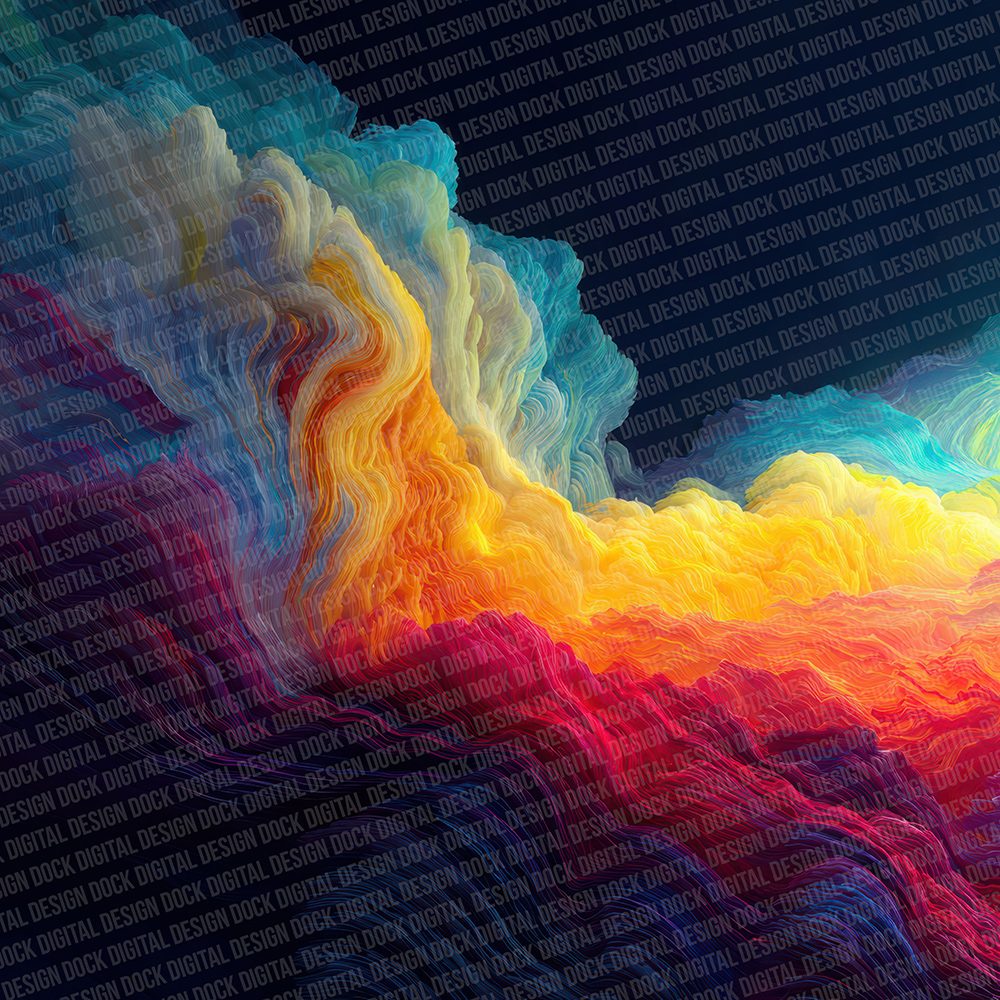 Rainbow Flow Drift Digital Paper Pack (DDD003143)