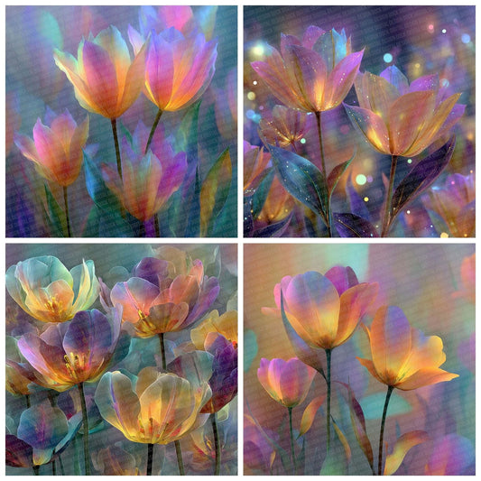 Rainbow Garden Rainbow Floral Fusion Digital Paper Pack (DDD007715)