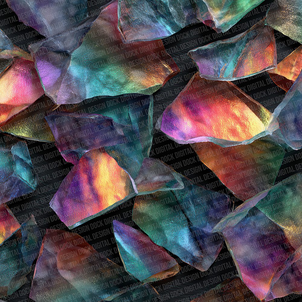 Rainbow Glass Silk Digital Paper Pack (DDD007716)