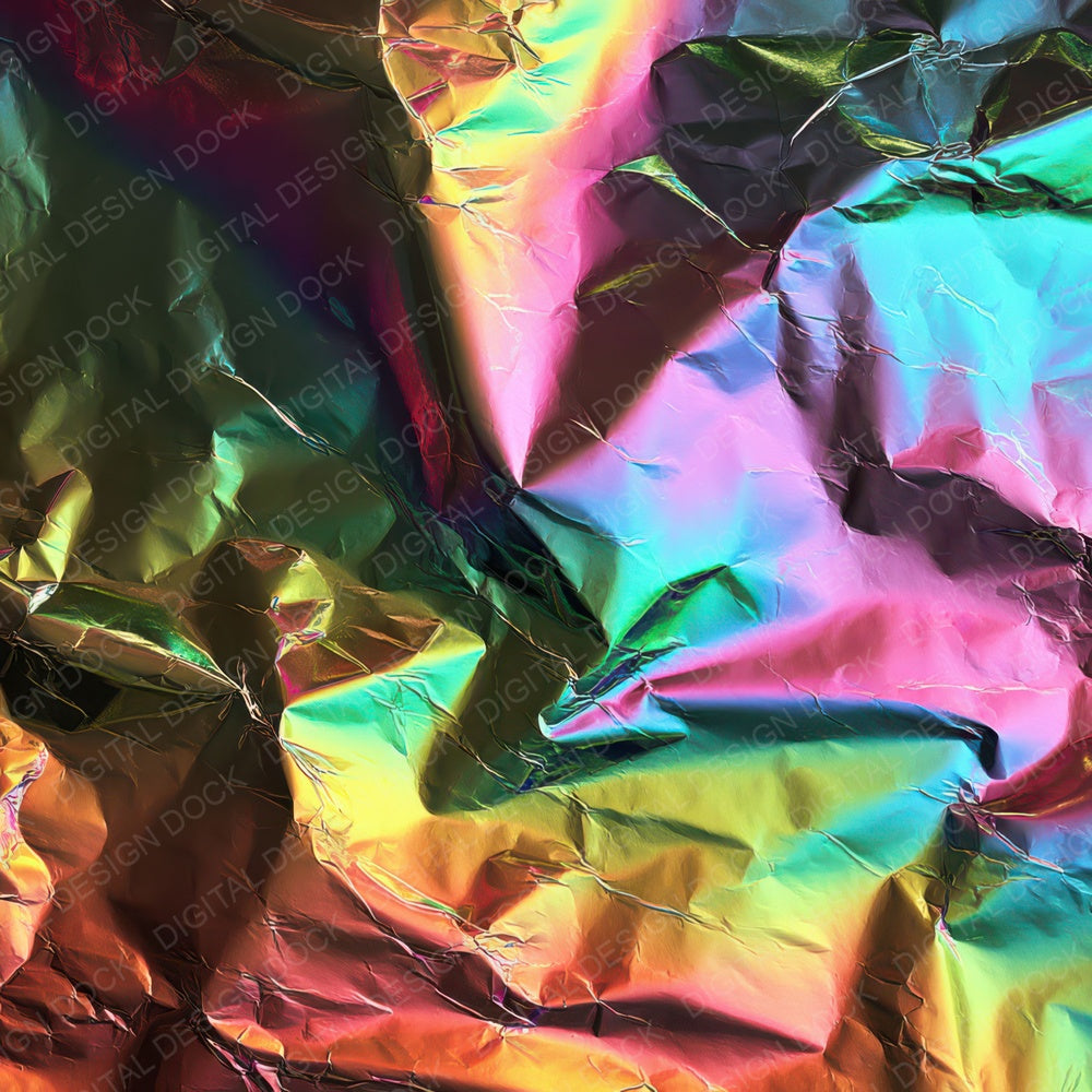 Rainbow Holographic Foil Digital Paper Pack (DDD008355)