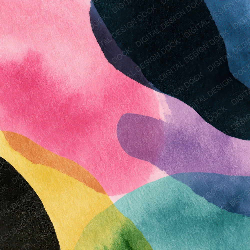 Rainbow Ink Contrast Digital Paper Pack (DDD008084)