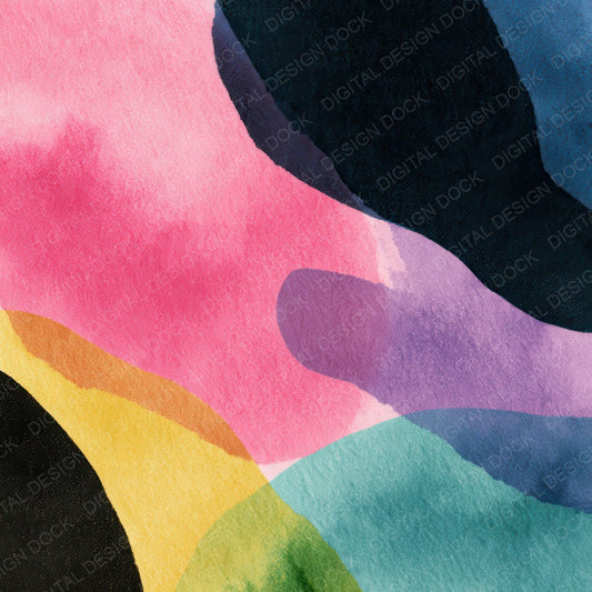 Rainbow Ink Contrast Digital Paper Pack (DDD008084)