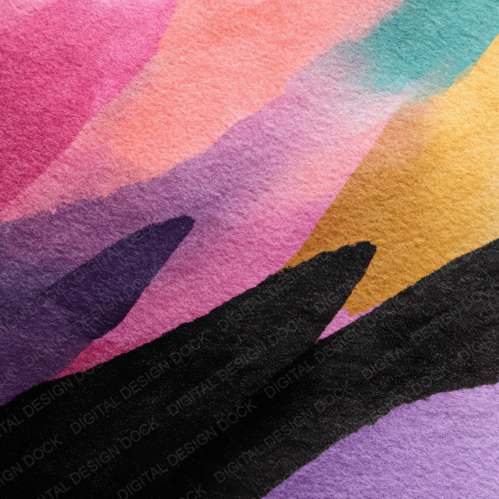Rainbow Ink Contrast Digital Paper Pack (DDD008084)