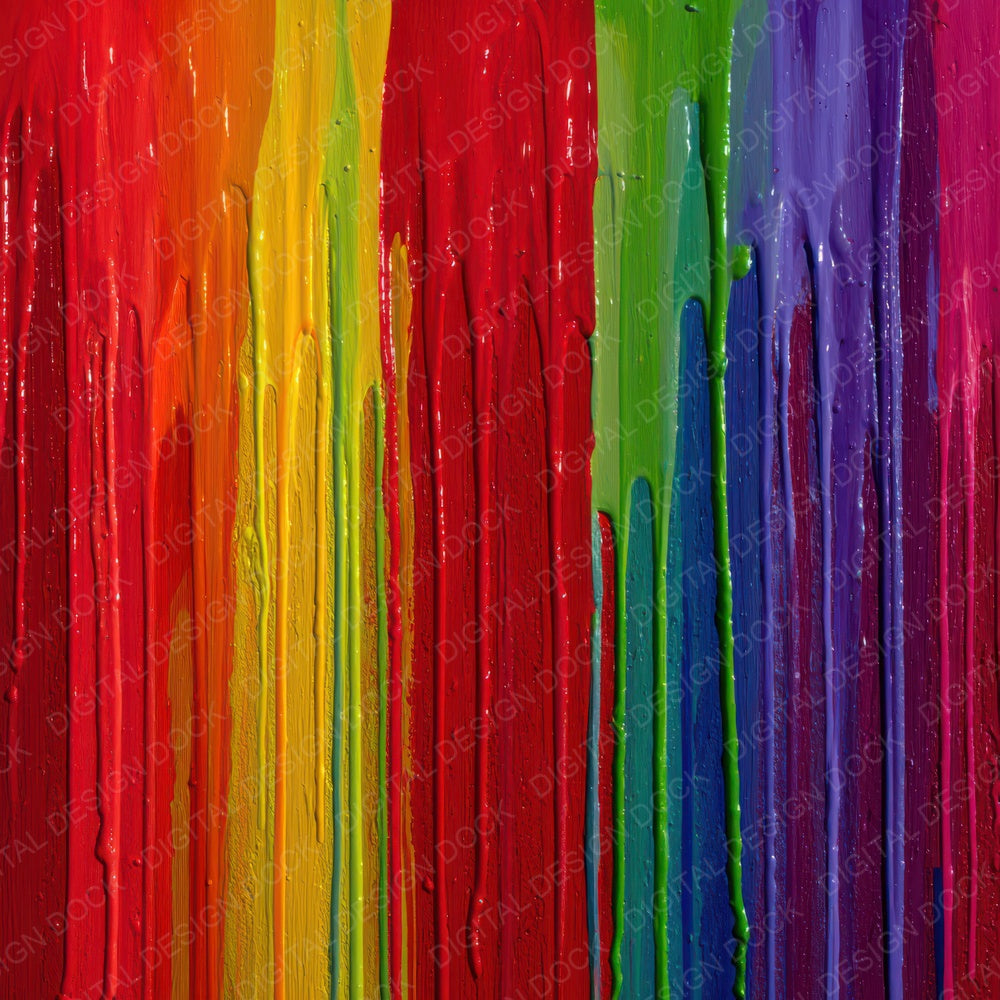 Rainbow Paint Drips Digital Paper Pack (DDD008358)