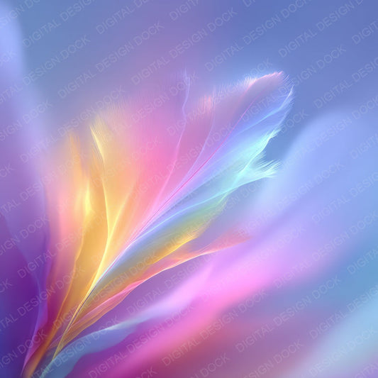 Rainbow Smoke Feather Digital Paper Pack (DDD003156)