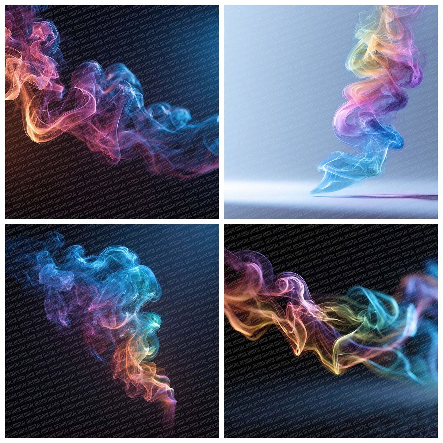 Rainbow Smoke Skull Digital Paper Pack (DDD003158)