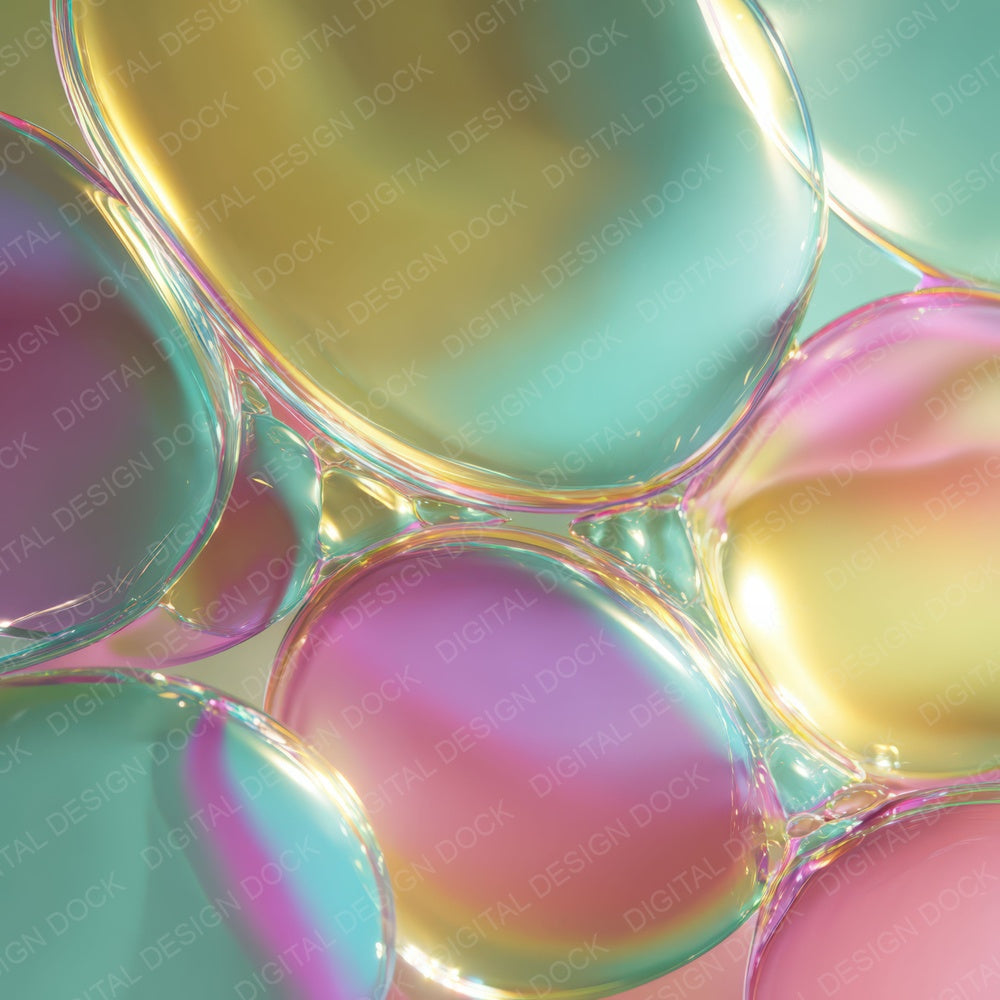 Rainbow Soap Bubbles Digital Paper Pack (DDD008363)