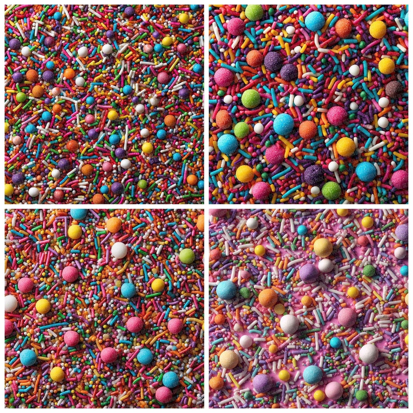 Rainbow Sprinkles Texture Digital Paper Pack (DDD003161)