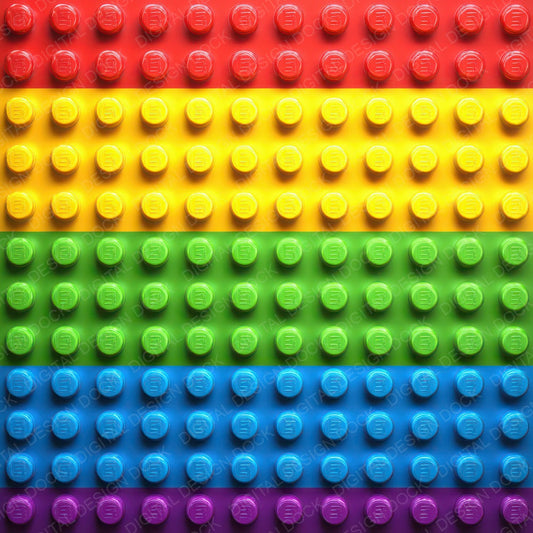 Rainbow Toy Bricks Digital Paper Pack (DDD008385)