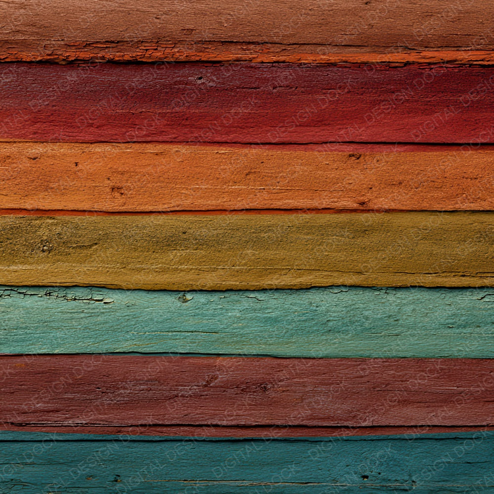 Rainbow Wood Paint Digital Paper Pack (DDD008637)